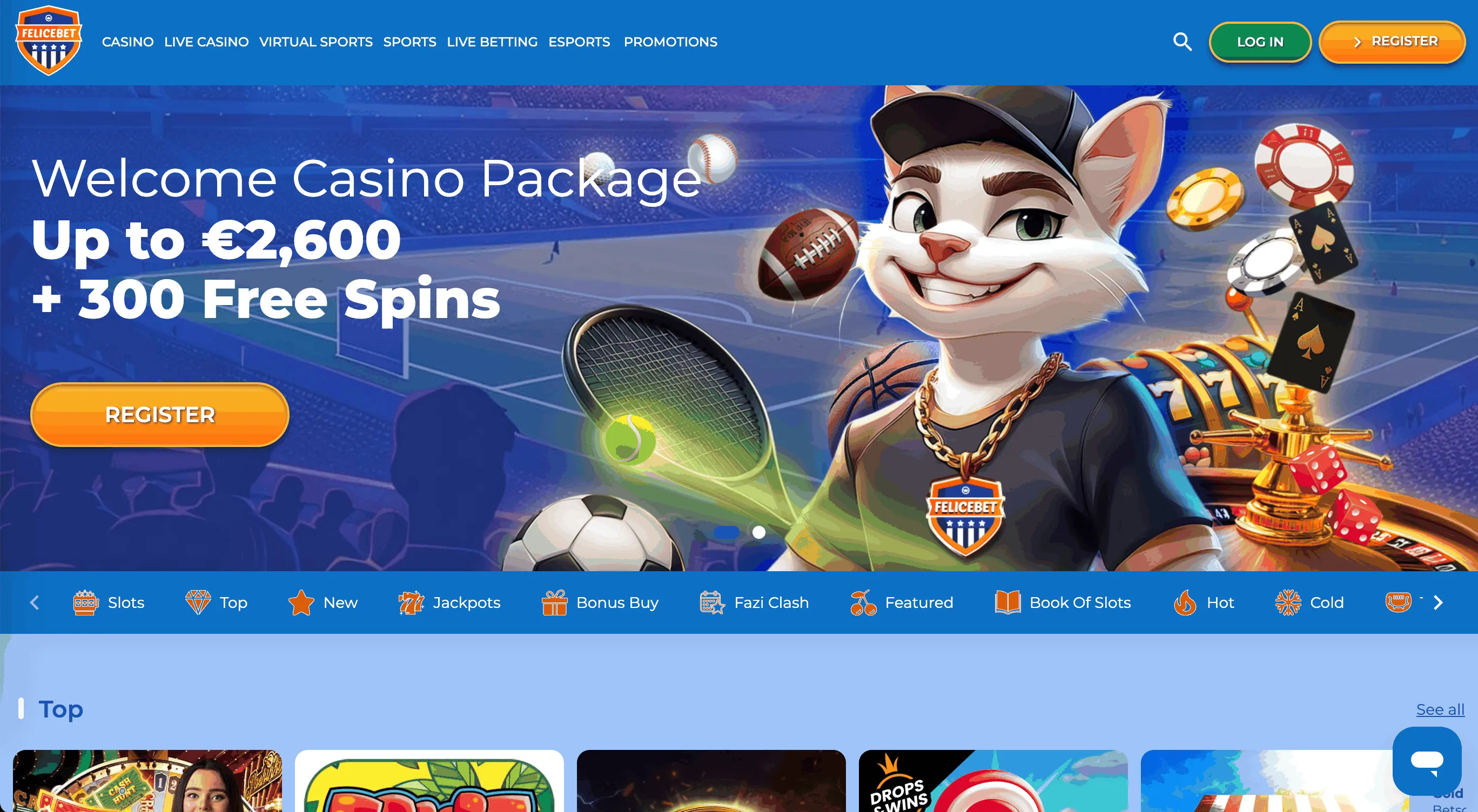 FeliceBet Casino Website FeliceBet Casino Homepage